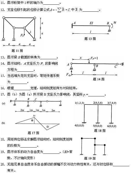 全国2010年4月高等教育自学考试结构力学(二)试题