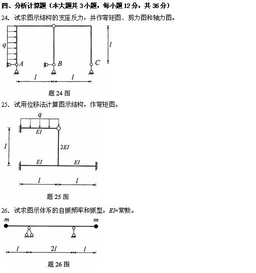 全国2010年4月高等教育自学考试结构力学(二)试题